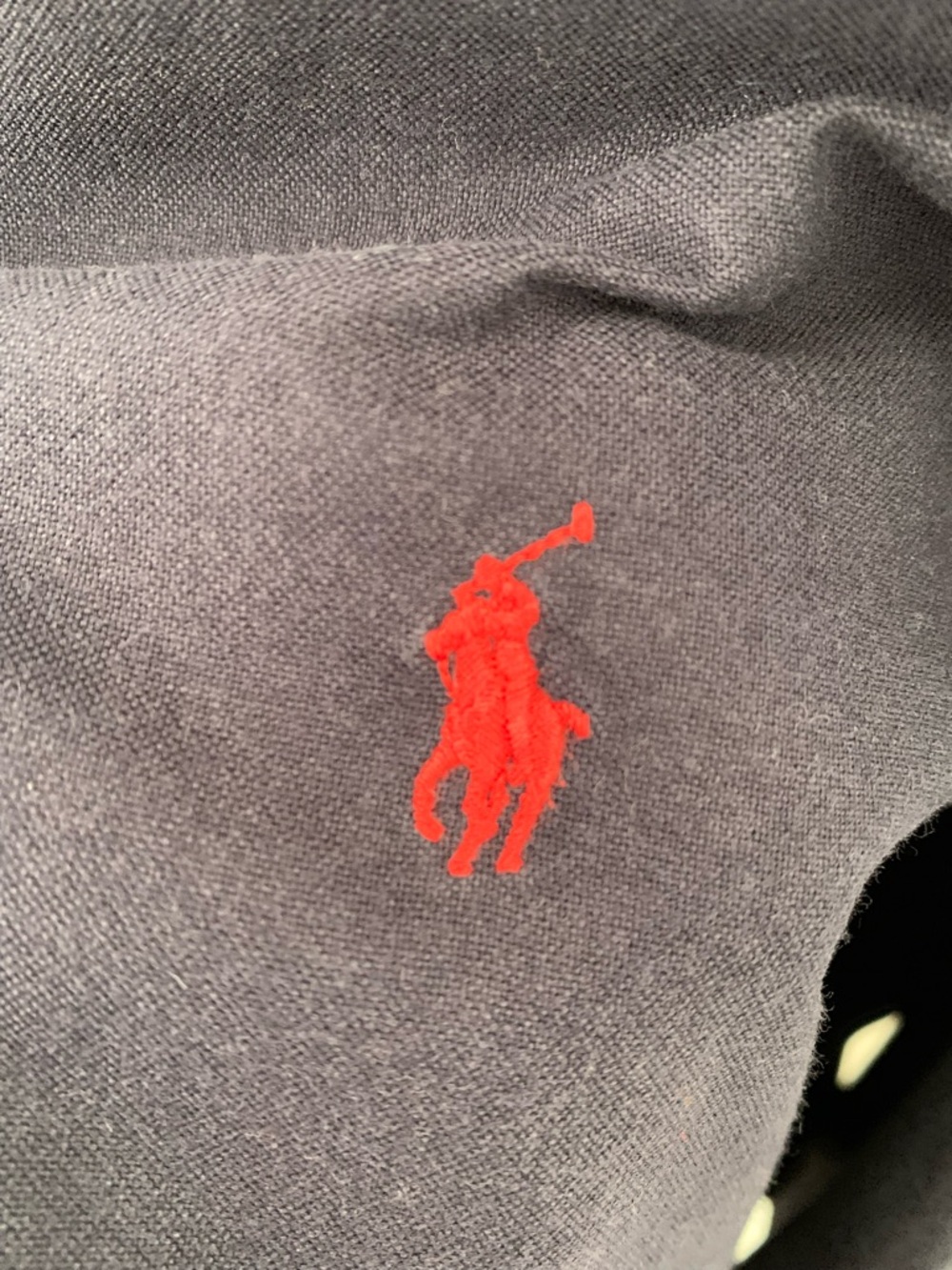 Ralph Lauren 100 % cotton Navy Button-Down long sleeve Shirt with Red Pony Logo - Picture 3 of 8
